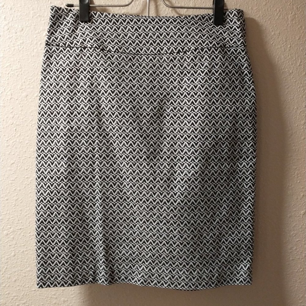 Margaret M Stitch Fix Christiana Pencil Skirt Black & White Women's Size Medium